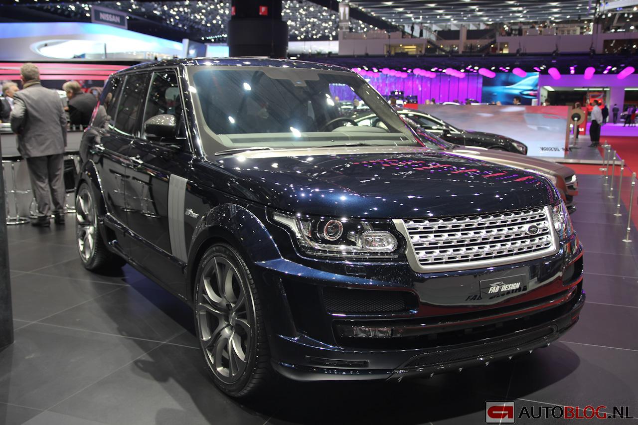 Grootste Range Rover De 4 breedste Range Rovers op de Autosalon van Genève