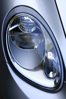 Porsche Cayman - Koplamp detail