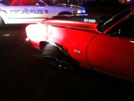 Chevy Chevelle crash Portland, Oregon. Foto: Ryan Faddis