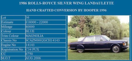 Rolls-Royce Silver Wing Landaulette by Hooper