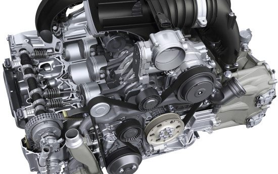 Porsche 911 GT3-motor close-up