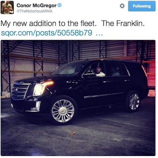 Dit is de autoverzameling van Conor McGregor