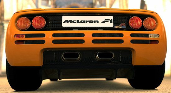 De achterlichten van de McLaren F1