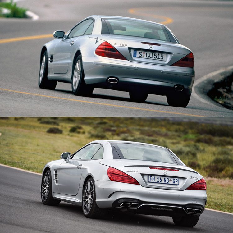 Mercedes SL deelt zijn dak