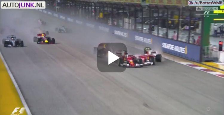 Video: de kamikaze Kimi verpest Max z'n race