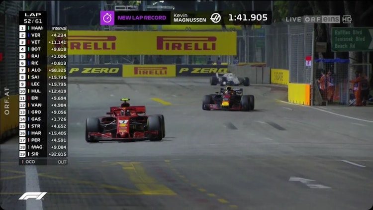 Uitslag Formule 1: Grand Prix van Singapore 2018