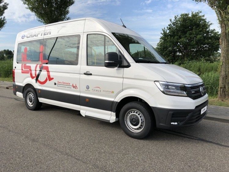Volkswagen e-Crafter met plaats voor rolstoelen