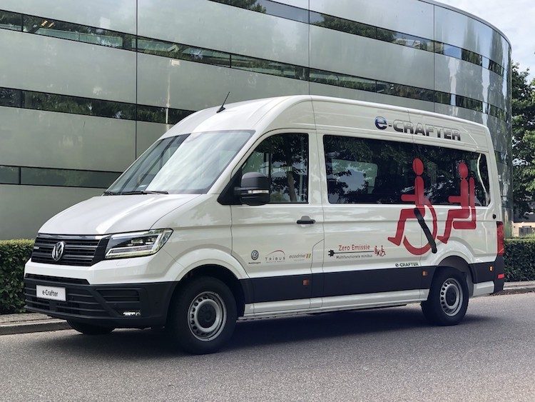 Volkswagen e-Crafter met plaats voor rolstoelen
