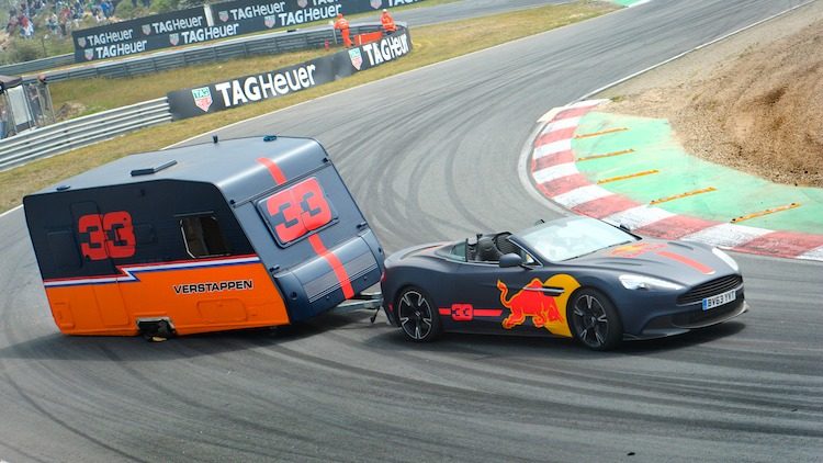Max Verstappen Red Bull Racing Aston Martin Caravan
