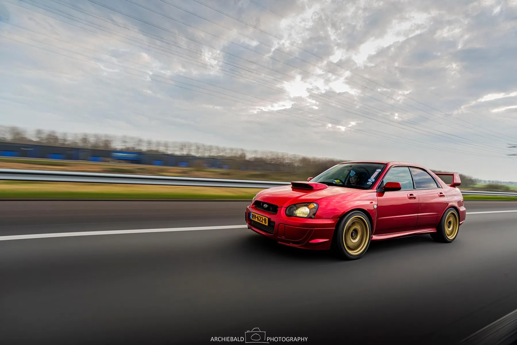 Subaru on the road