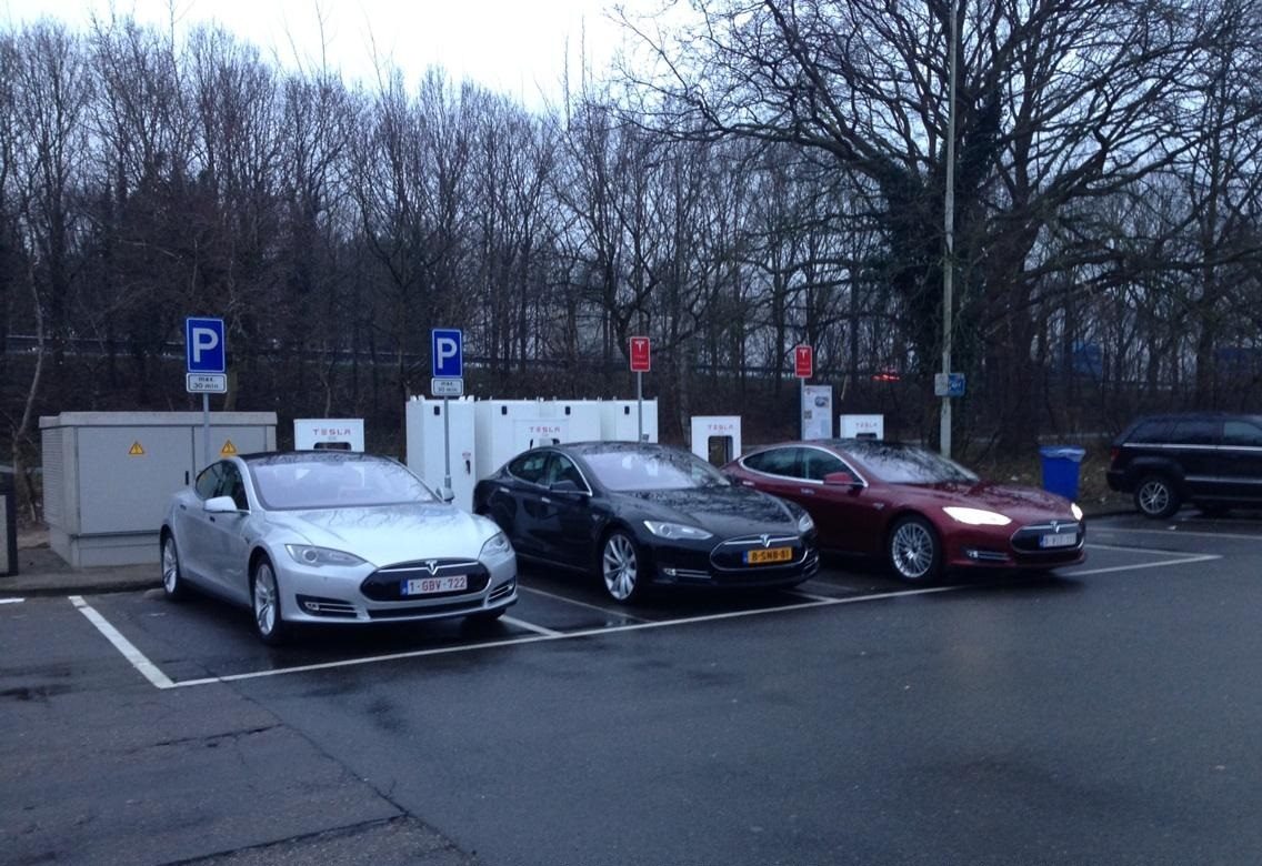 Tesla superchargers