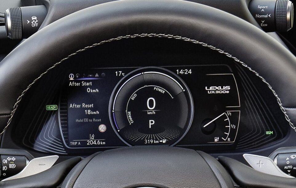 Analoge batterijmeter Lexus UX300e