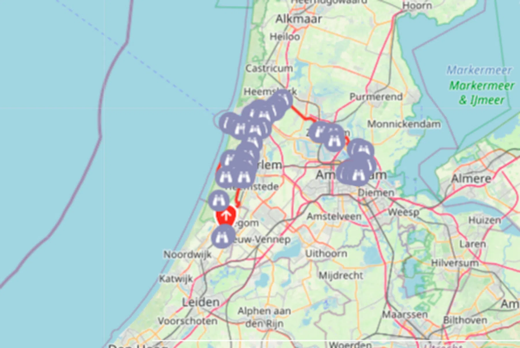 Motorroute kust en Bollenstreek