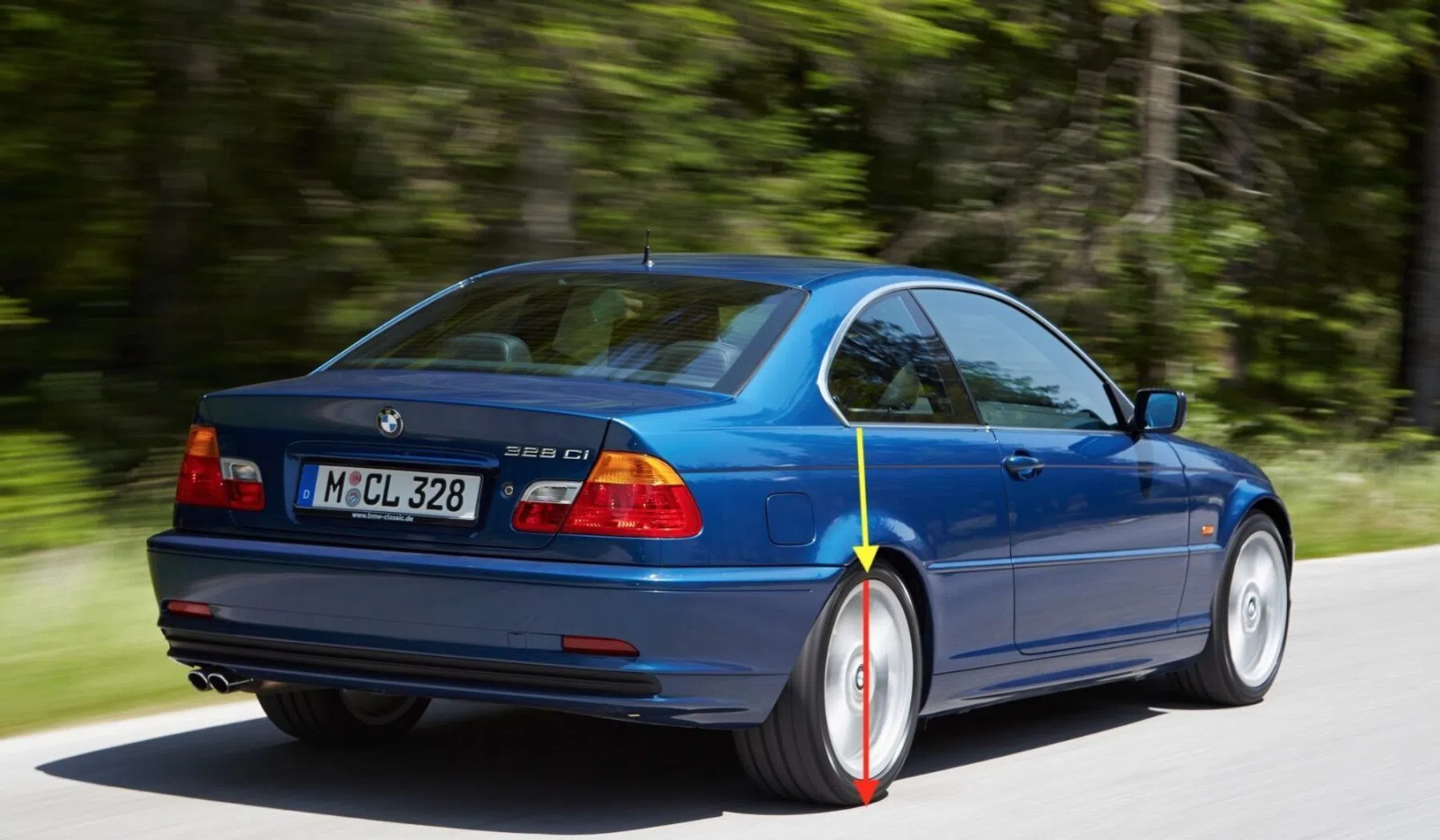 E46 blauw