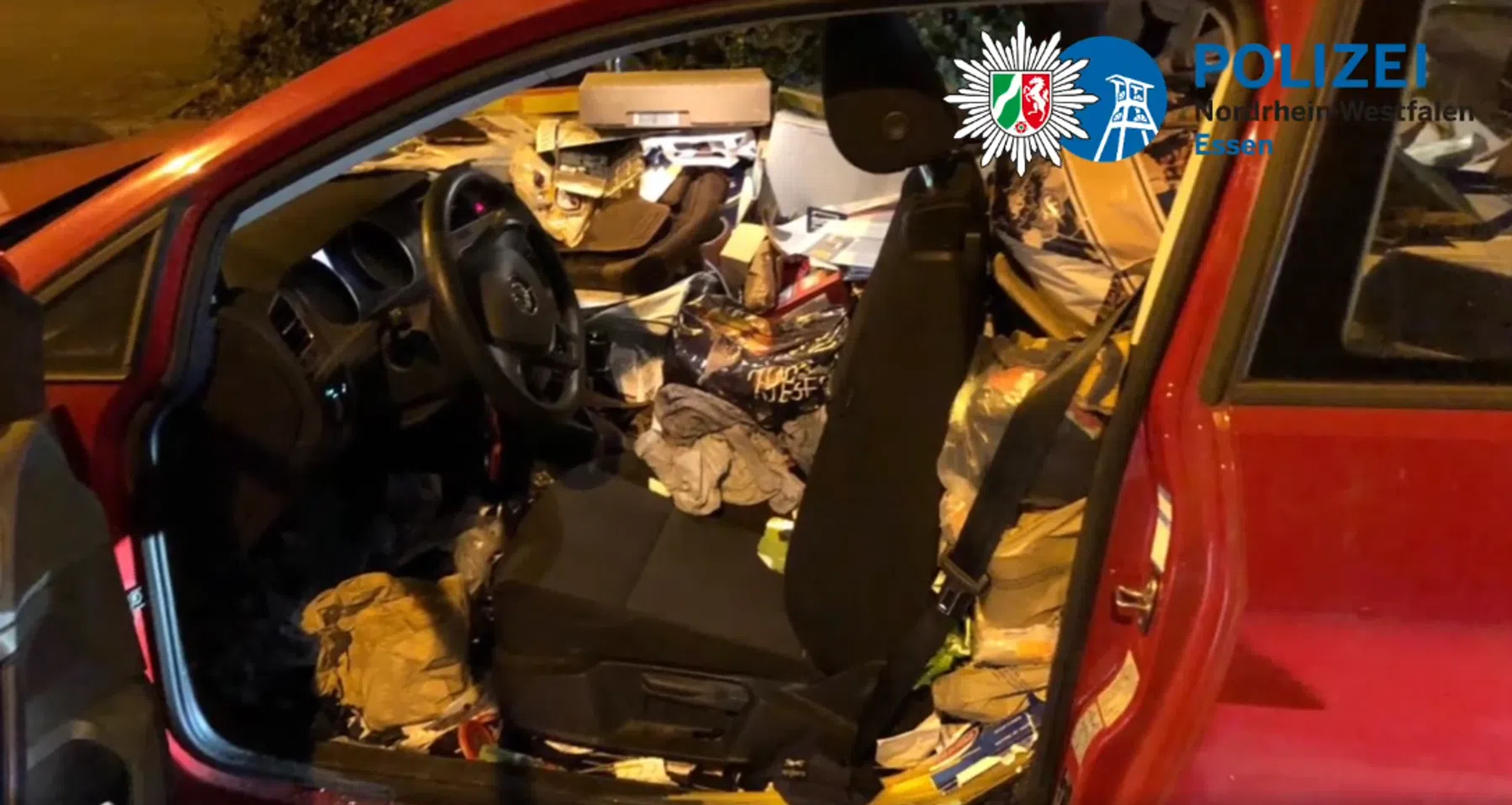 Politie vuilniswagen