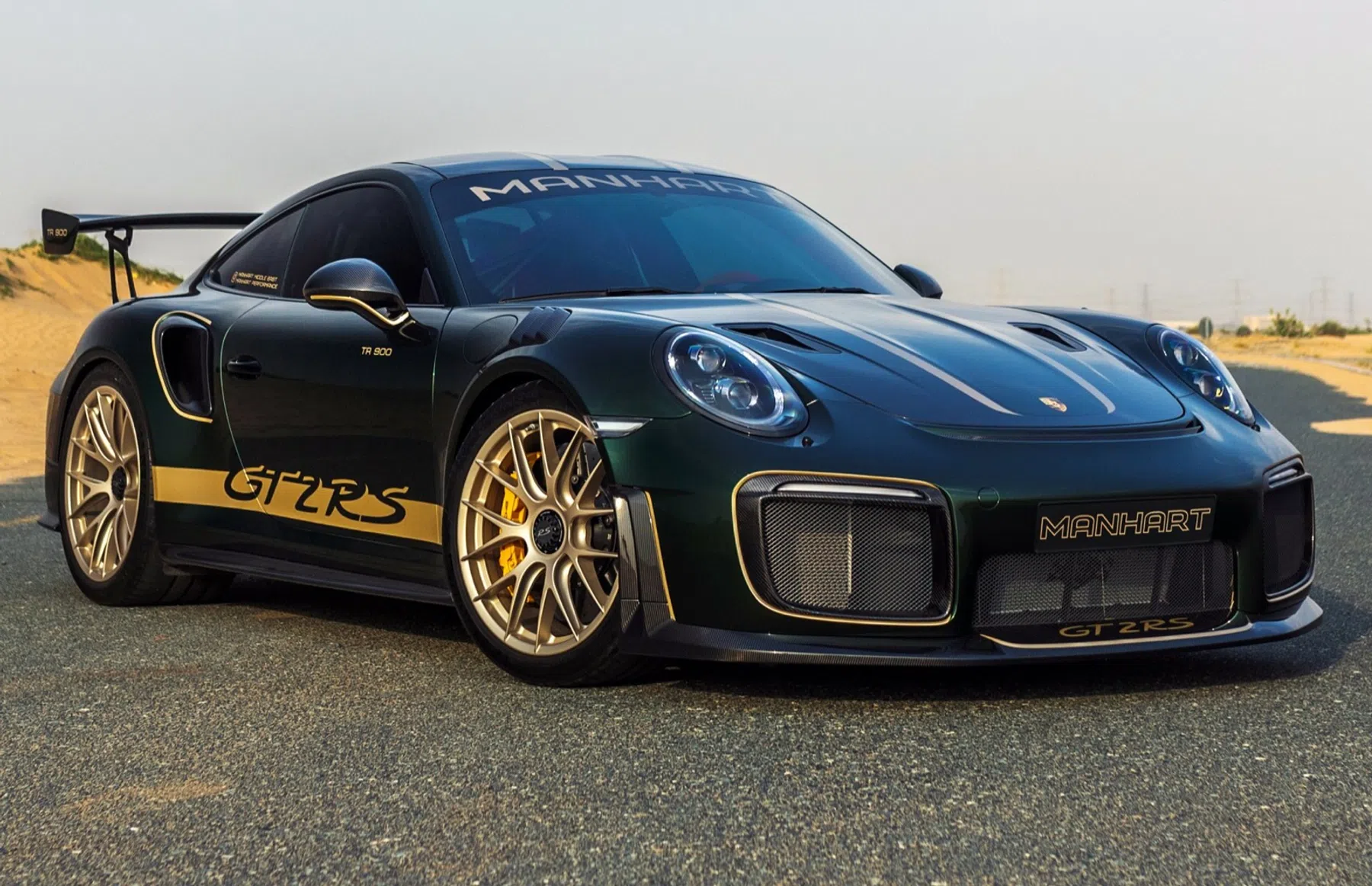 donkergroene 911 GT2 RS