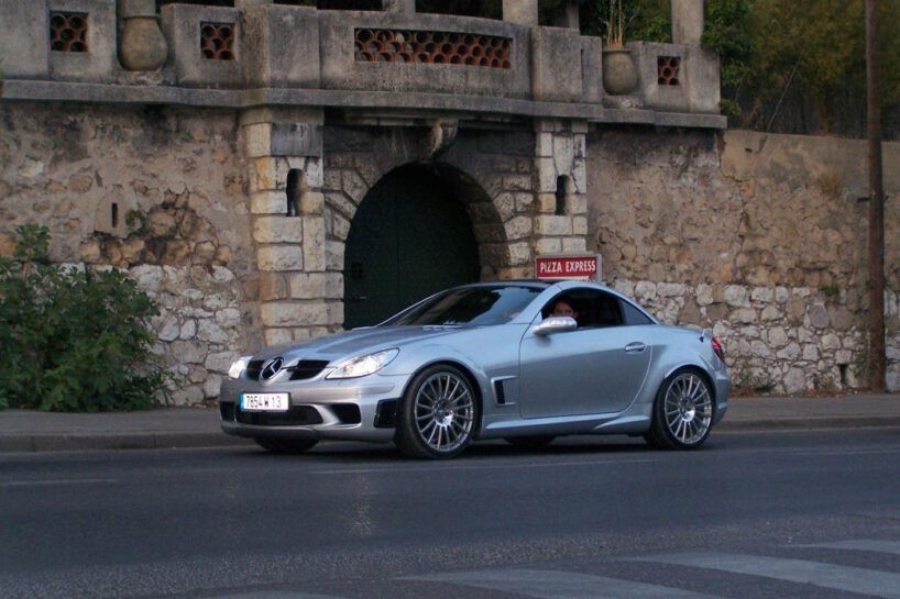 Mercedes SLK 55 AMG Black Series gespot