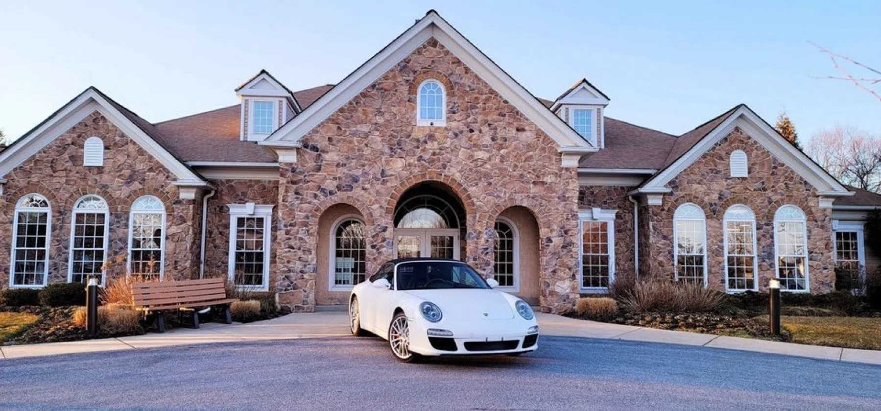 witte Porsche 997