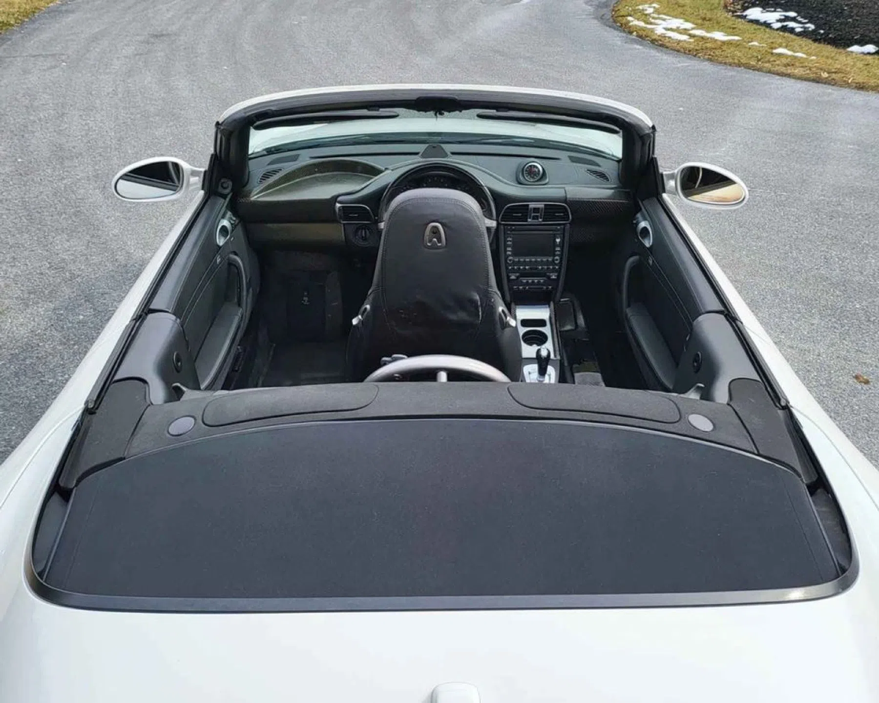witte Porsche 997
