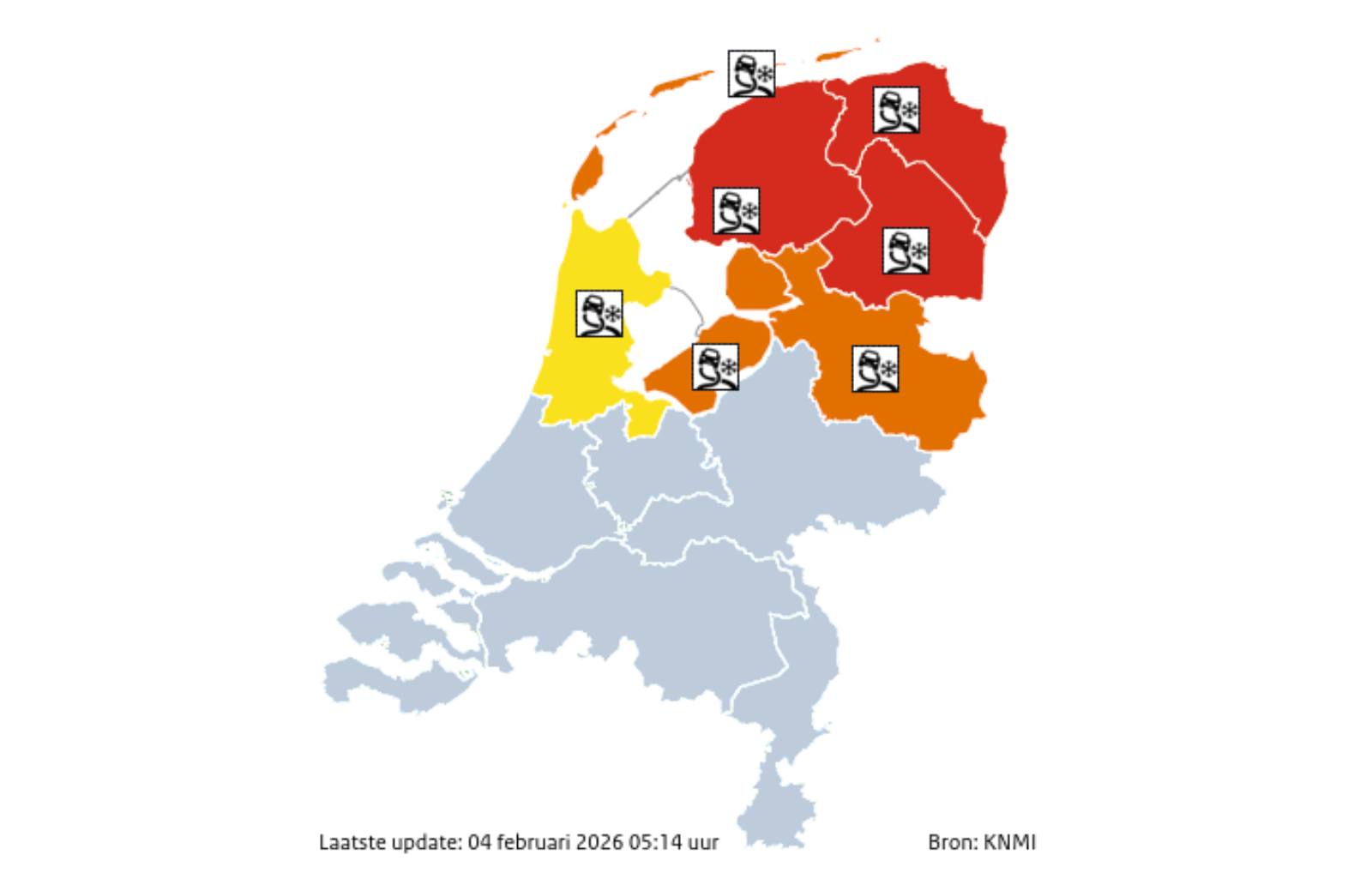 Code Rood Weer KNMI roept code rood af: blijf van de weg, ik herhaal, blijf weg!