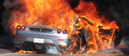 Ferrari f430 burn