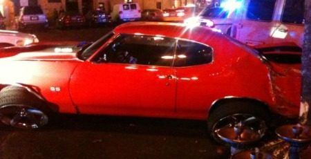 Chevy Chevelle crash Portland, Oregon. Foto: Ryan Faddis