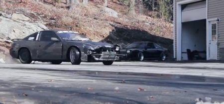 Nissan 240SX driveway drift Tuerck