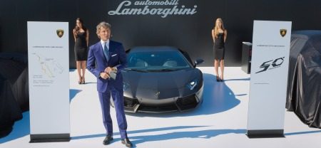 Stephan Winkelmann tijdens het Amerikaanse Lambo-event rond Pebble Beach