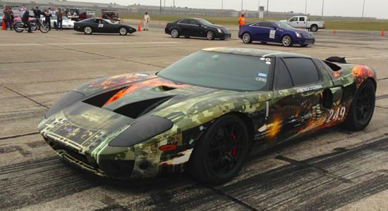 Hennessey Ford GT Camo op de Texas Mile