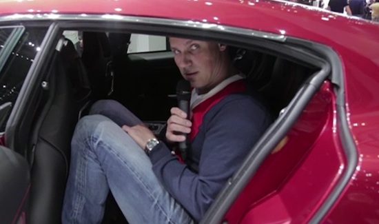 Wouter in een Aston Martin Rapide...