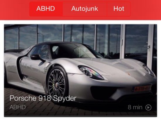 918 Spyder in de app