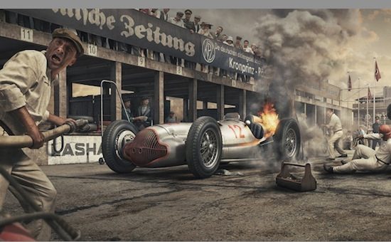 Kijk hoe deze Silver Arrows tot kunst worden verheven