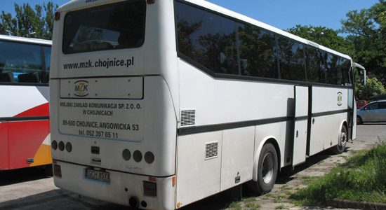 De achterlichten van de Bova Futura-bus