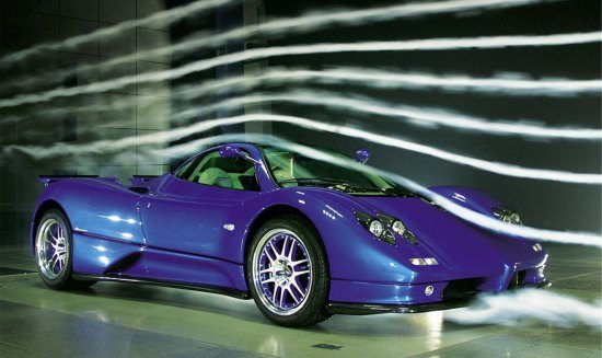 Pagani Zonda in de windtunnel