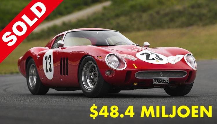 Natuurlijk is de duurste veilingauto ($48 mln) een Ferrari