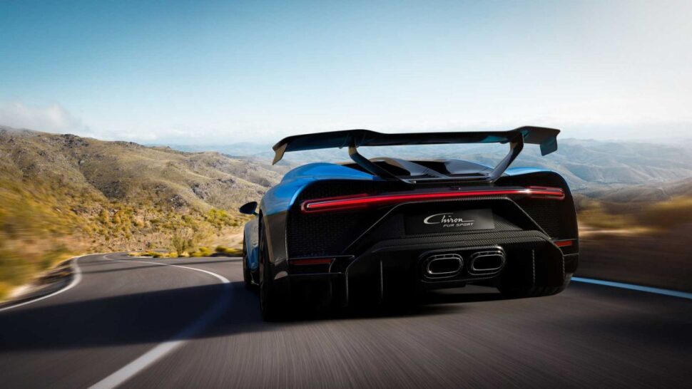 Achterkant Bugatti Chiron Pur Sport