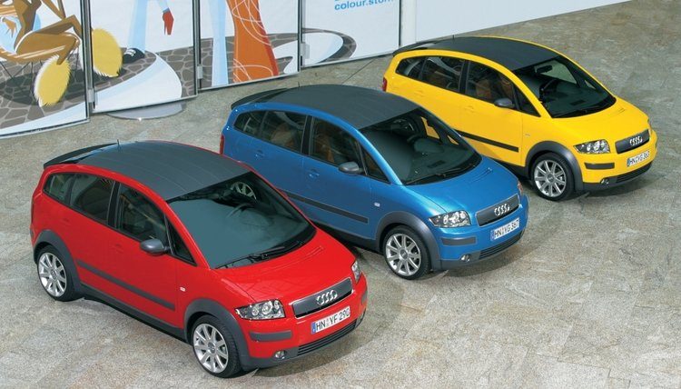 Drie Audi A2's