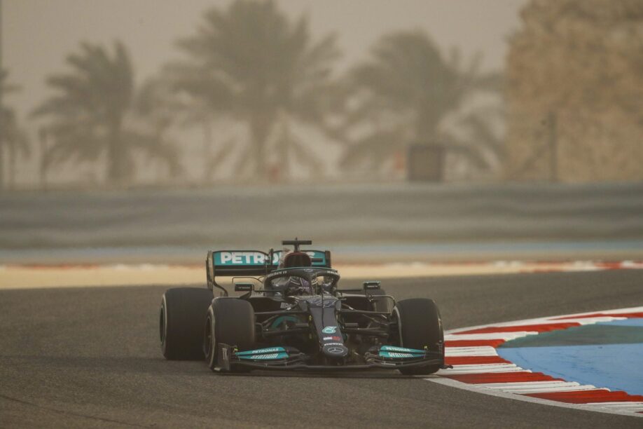 Mercedes op de eerste testdag