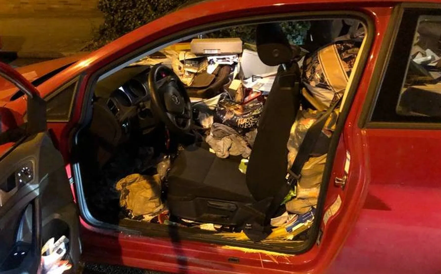 Politie vuilniswagen