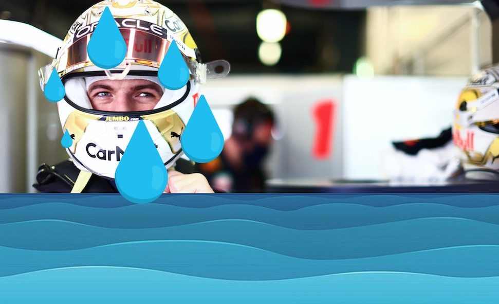 Verstappen Leclerc plas