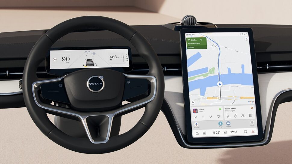 Volvo EX90 interieur lijkt op dat van Model S