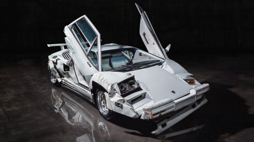 Gecrashte Countach uit Wolf of Wallstreet onder de hamer