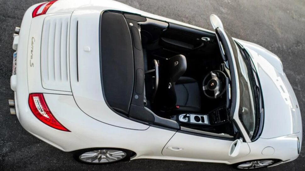 witte Porsche 997