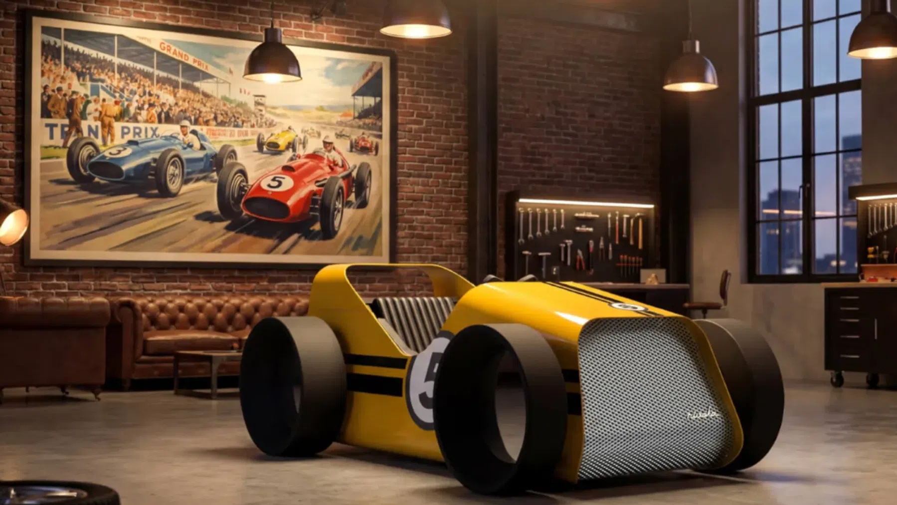 Deze simrig lijkt verdacht veel op een raceautobed
