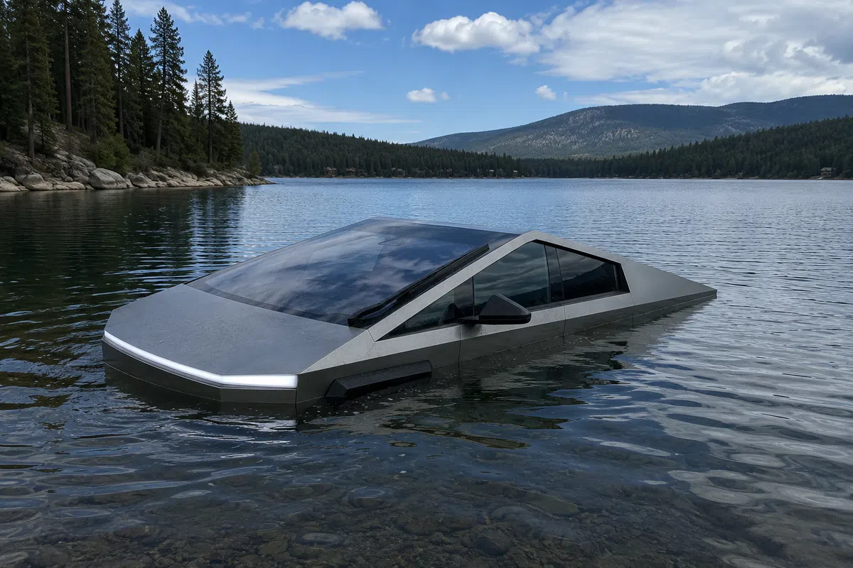 Tesla-eigenaar eindigt in de cel na poging tot varen met Cybertruck
