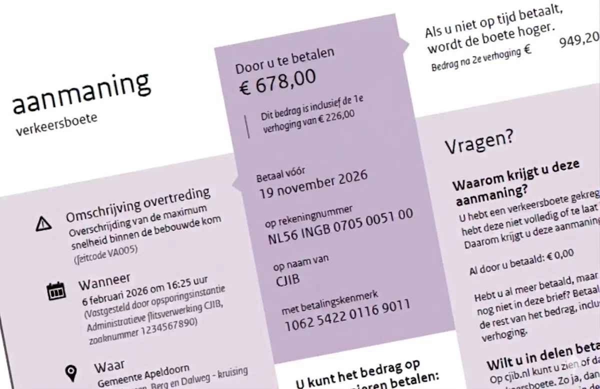 BREEK: Verkeerboetes in Nederland worden nog duurder!