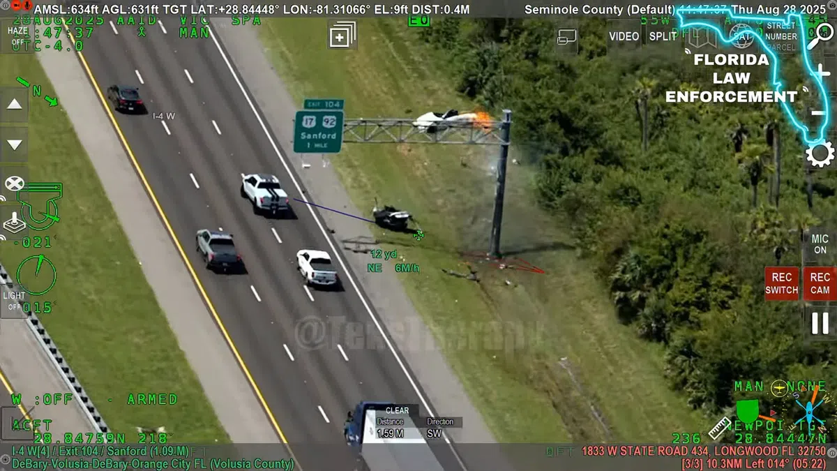 Zie hoe een gestolen BMW M4 in tweeën splijt bij bizarre crash