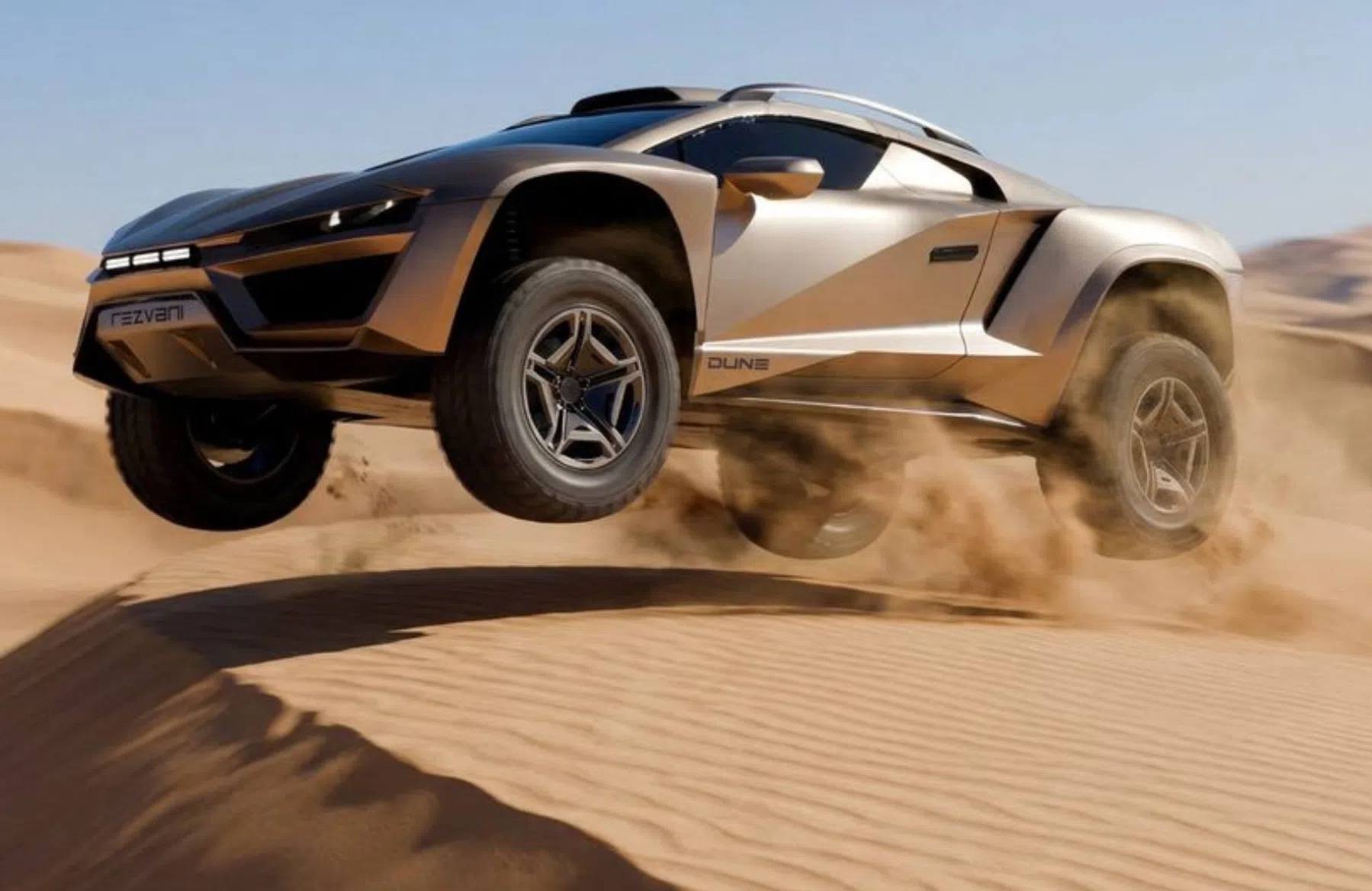 Rezvani Dune sloopt Huracán Sterrato en 911 Dakar met 800 pk sterke V10! 