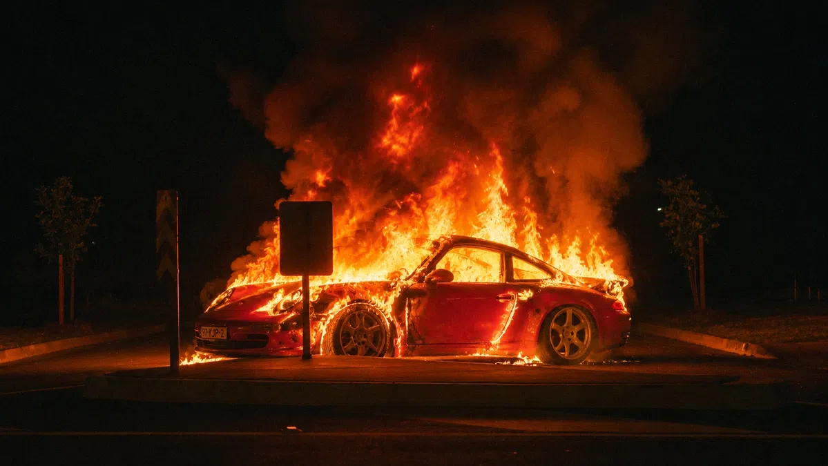 Hete zomer zorgt voor recordaantal autobranden. Maar zijn het EV's?