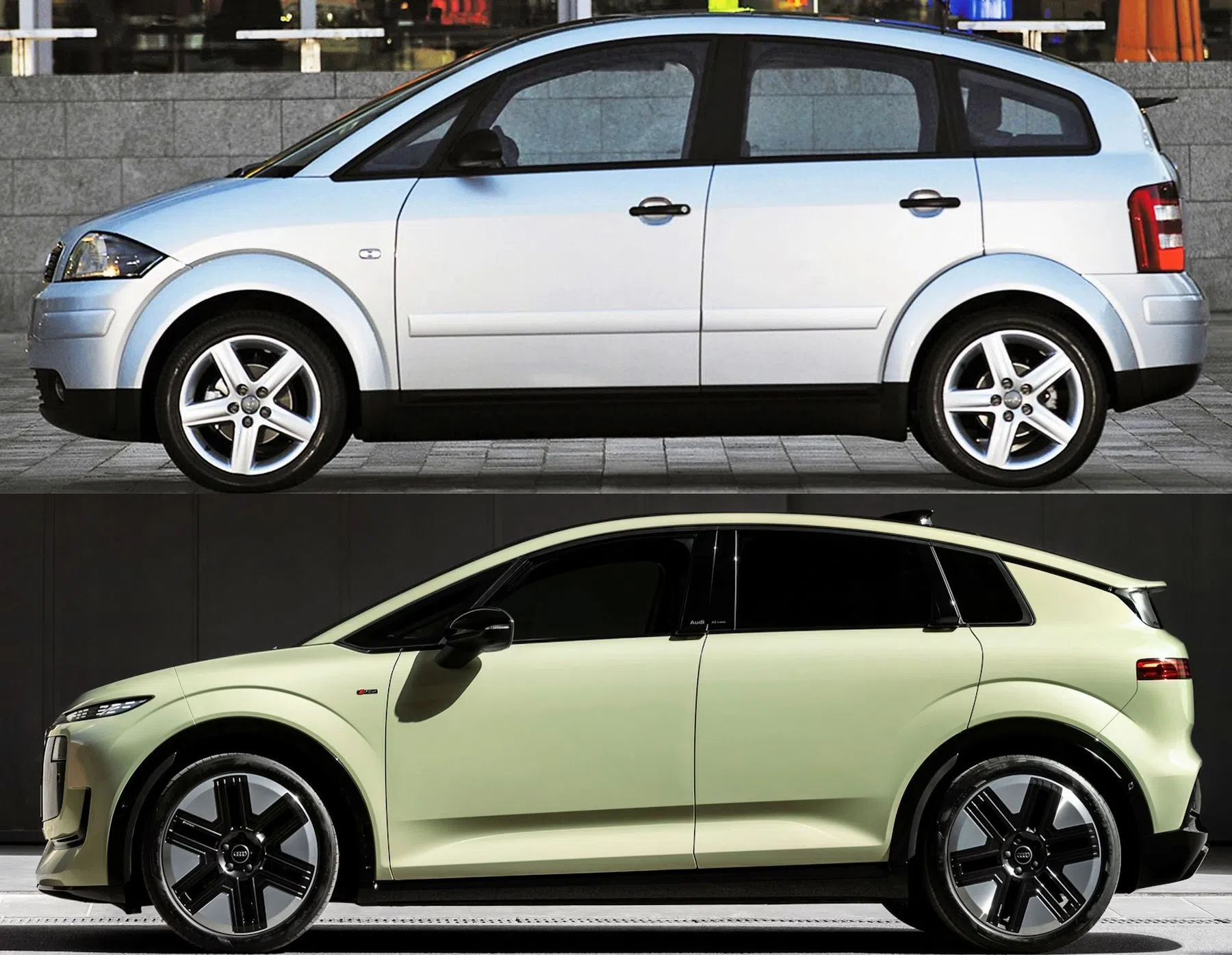 Oud vs nieuw Audi A2 e-tron vs Audi A2